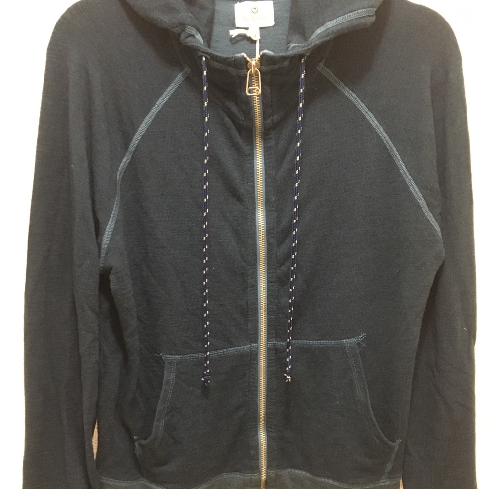Navy Sundry zipper hoodie - Size L